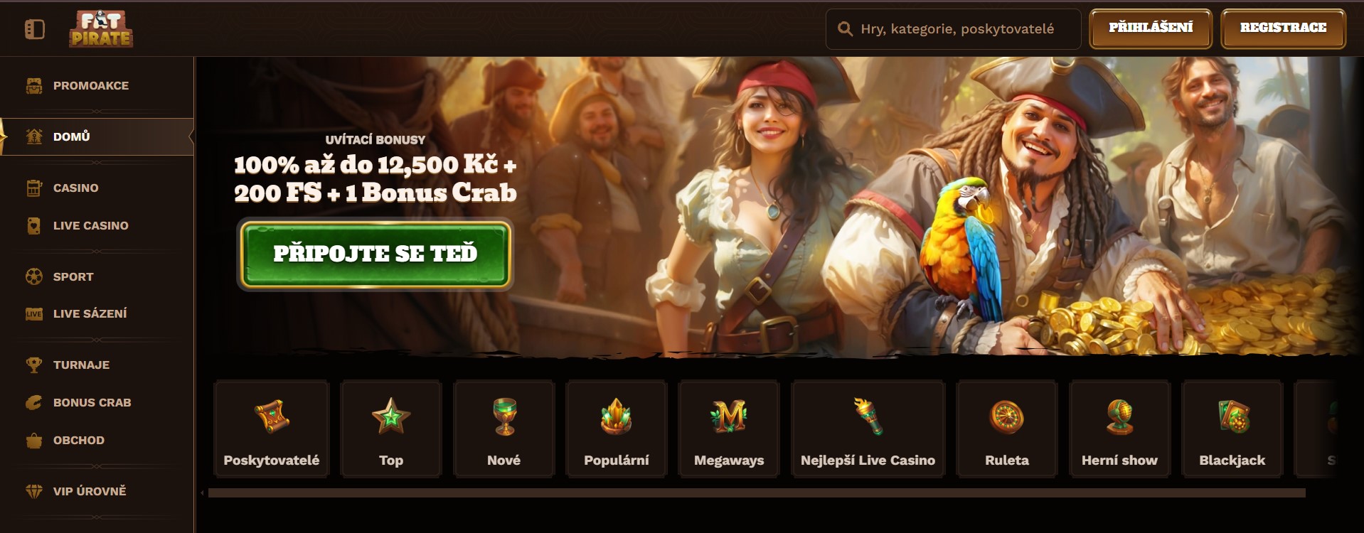 Webové stránky kasina fatpirate