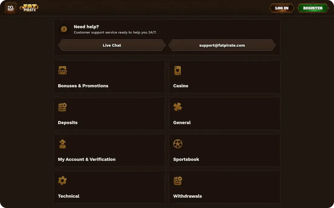 fatpirate casino faq
