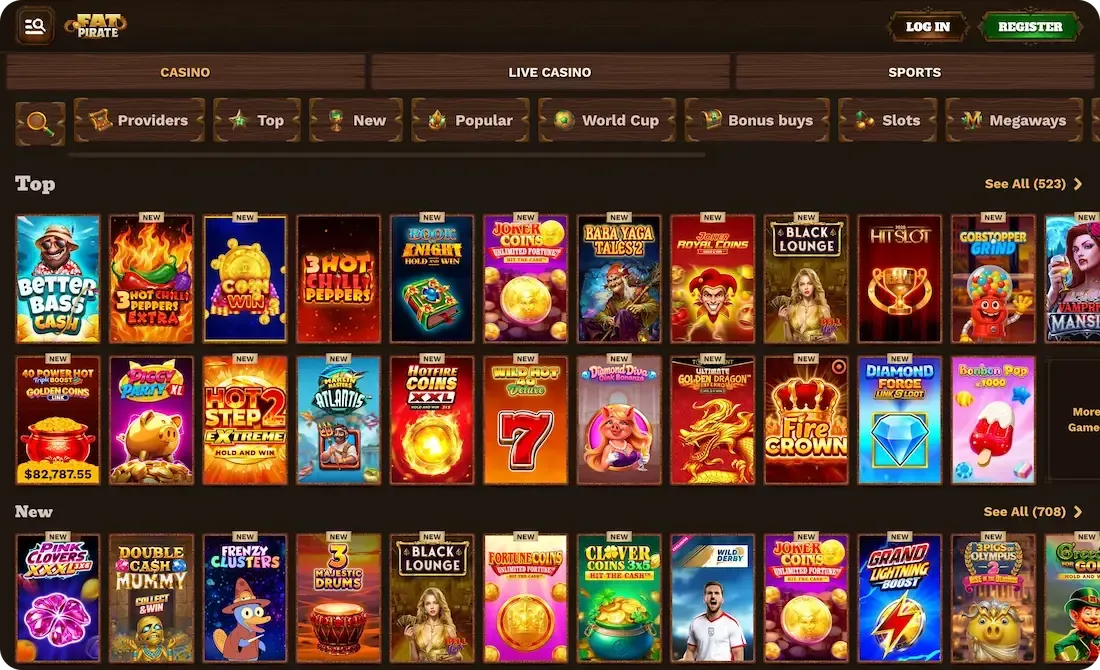 fatpirate casino games